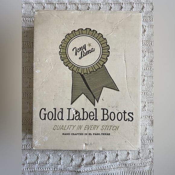 NWT Tony Lama western boots, black/tan, size 7.5 - Picture 10 of 11